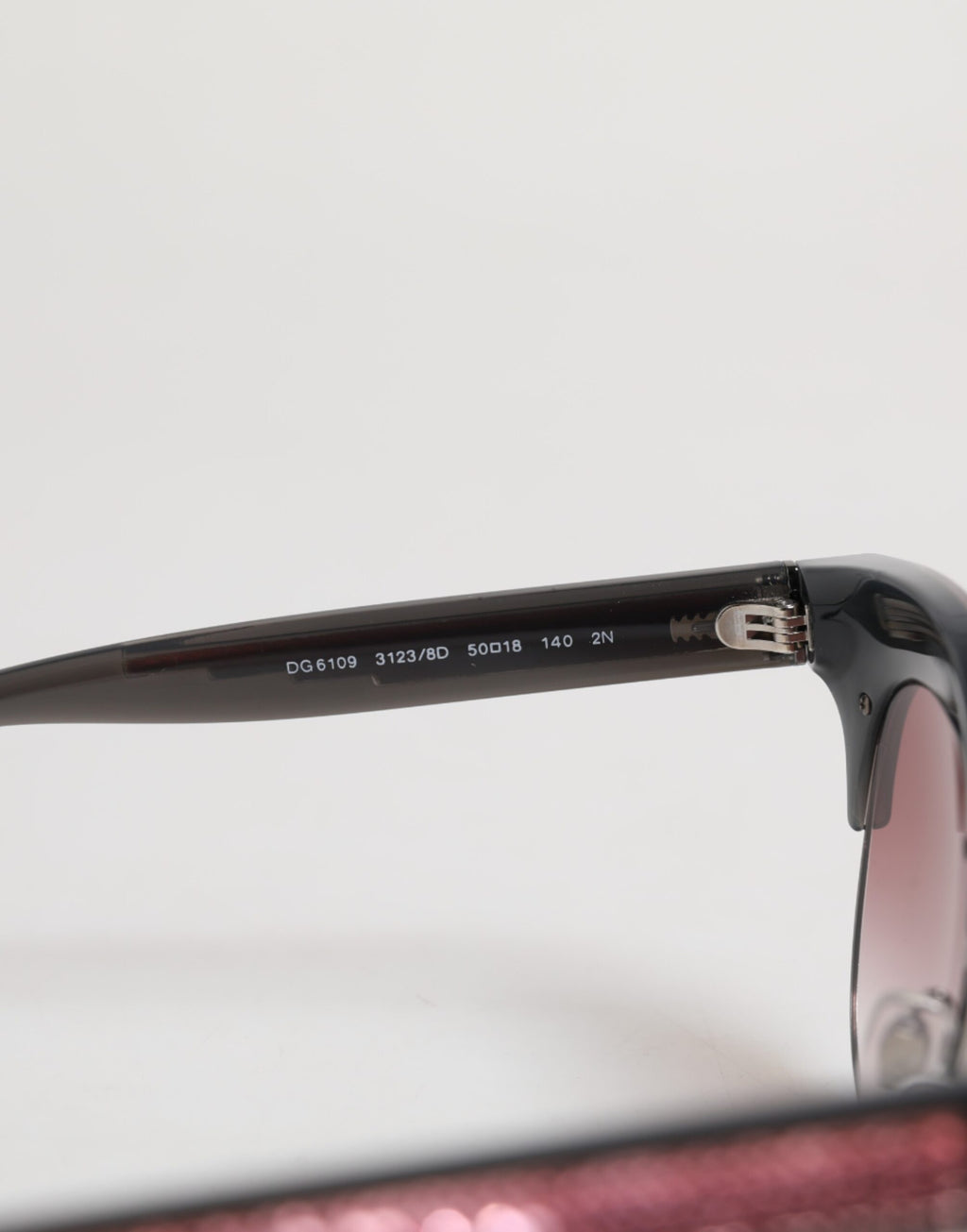 Dolce & Gabbana DG6109 Women's Black Sequined Cat-Eye Sunglasses