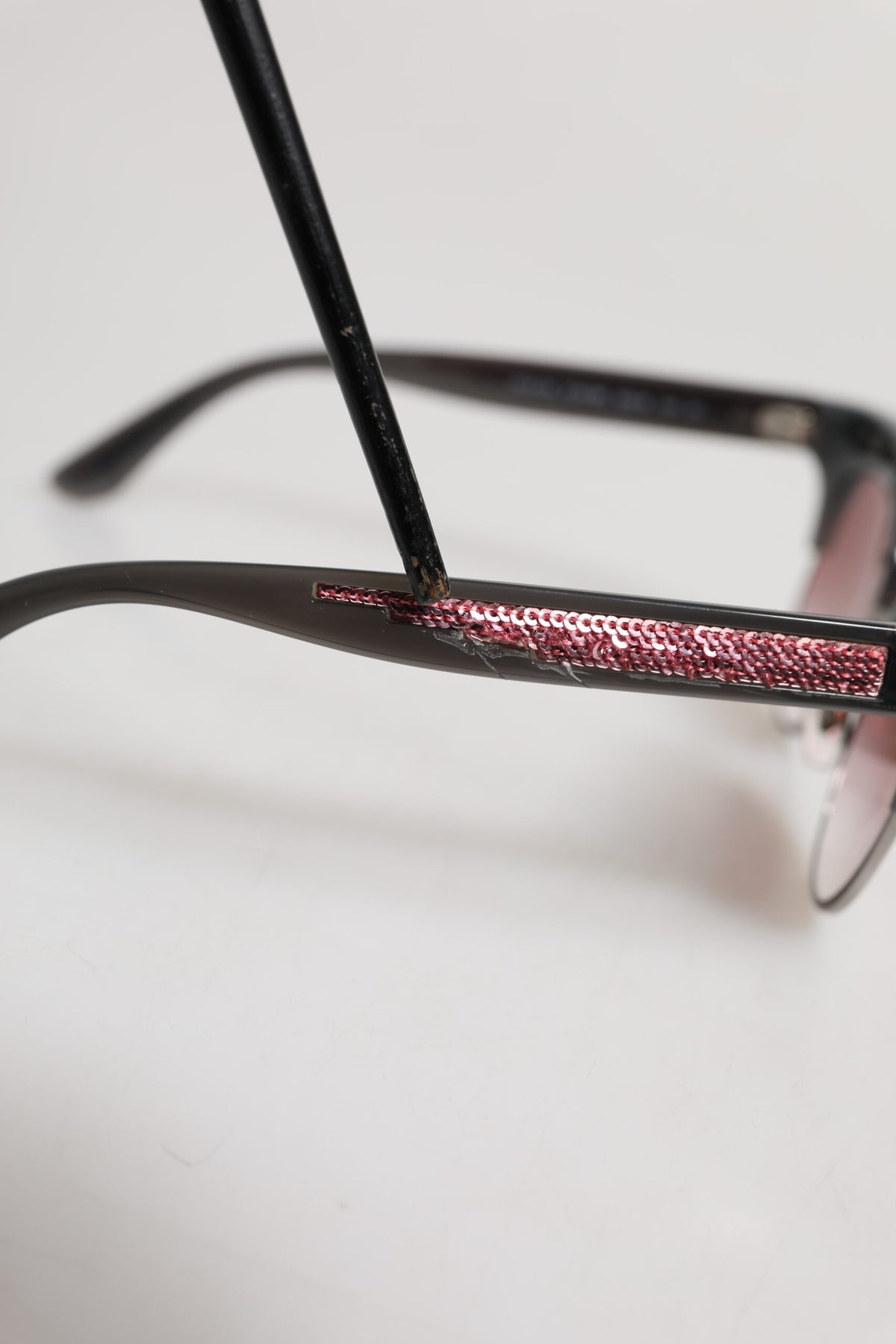 Dolce & Gabbana DG6109 Women's Black Sequined Cat-Eye Sunglasses