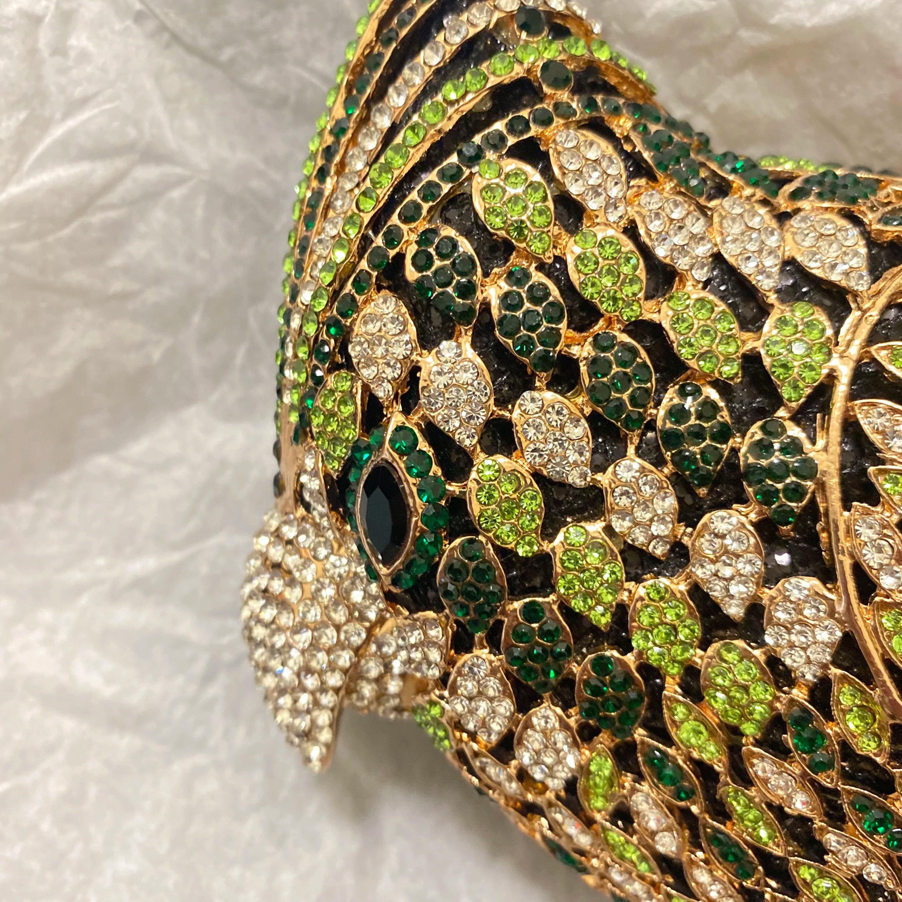 Luxury Crystal Bird Evening Clutch Bag