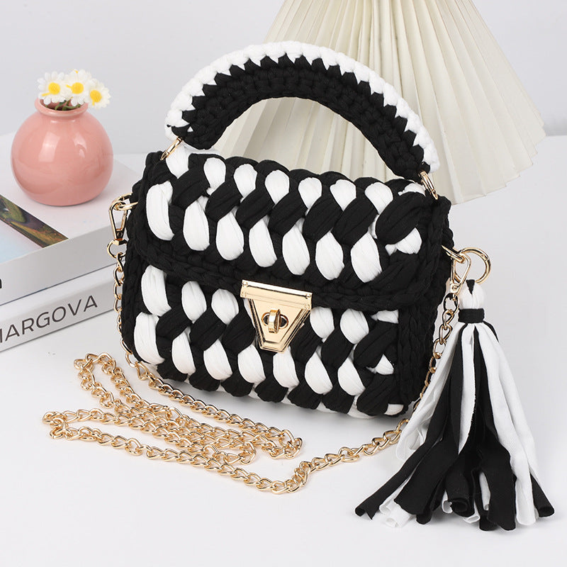 Colorful Hand-Woven Crossbody Bag for Women