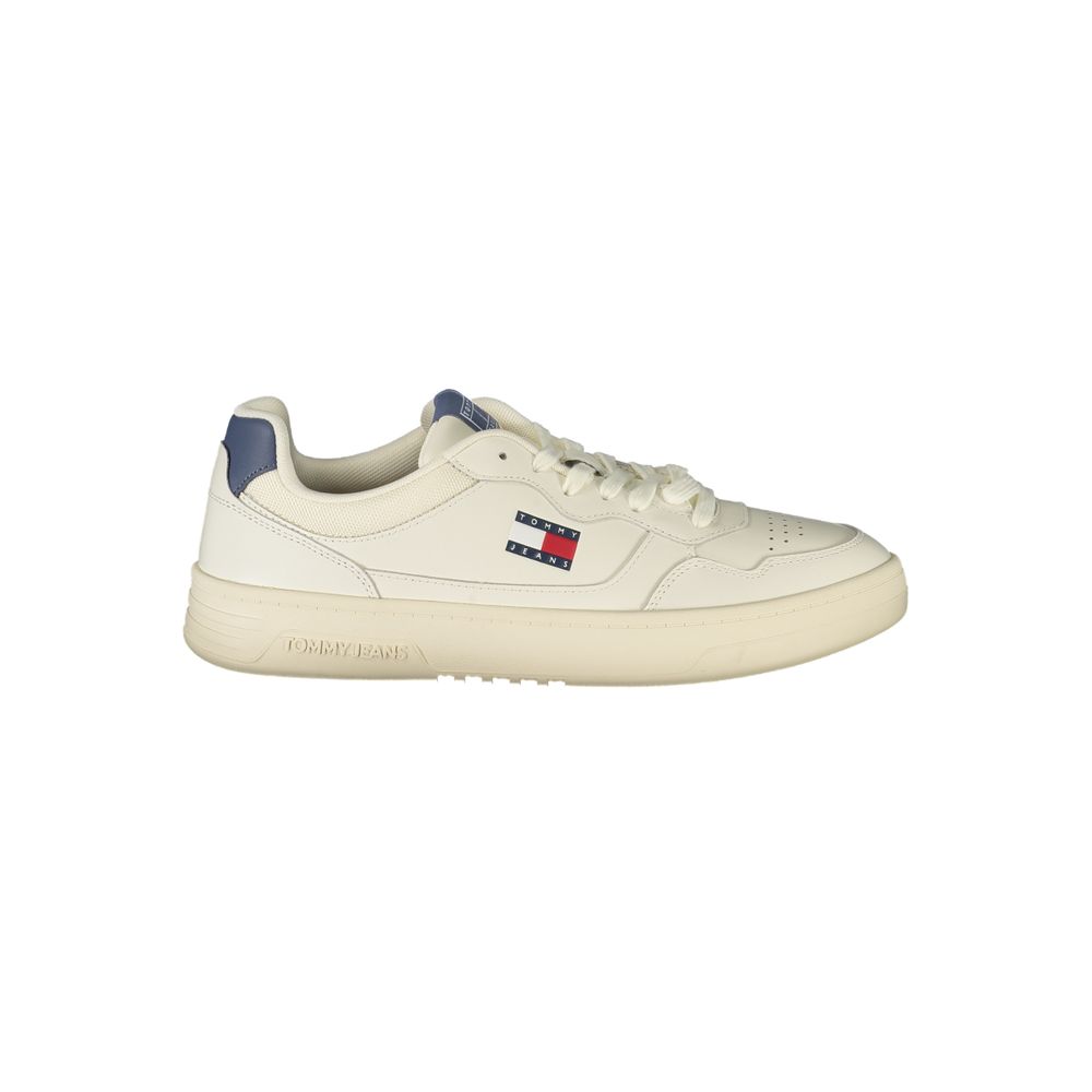 Tommy Hilfiger Men's White Polyurethane Sneakers