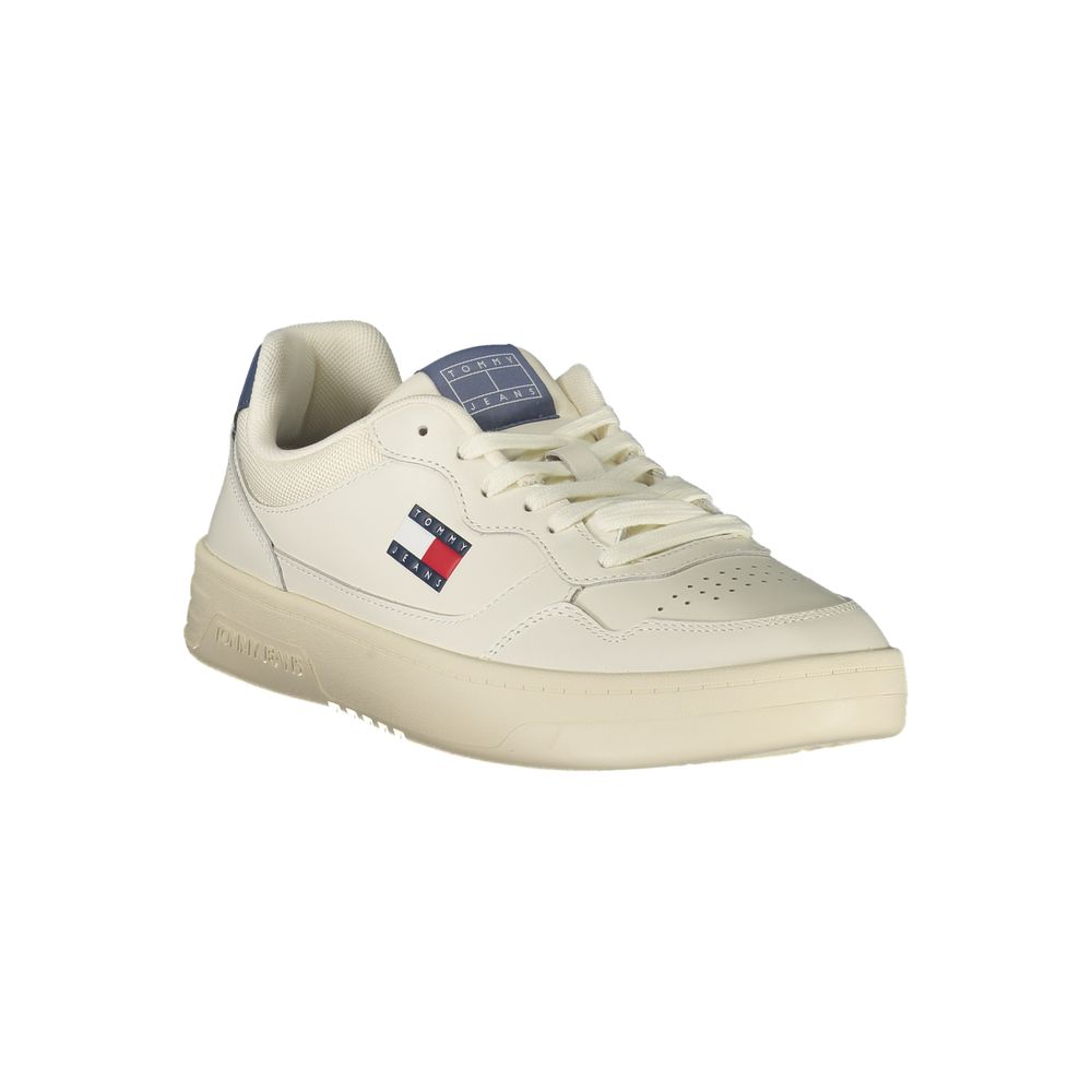 Tommy Hilfiger Men's White Polyurethane Sneakers