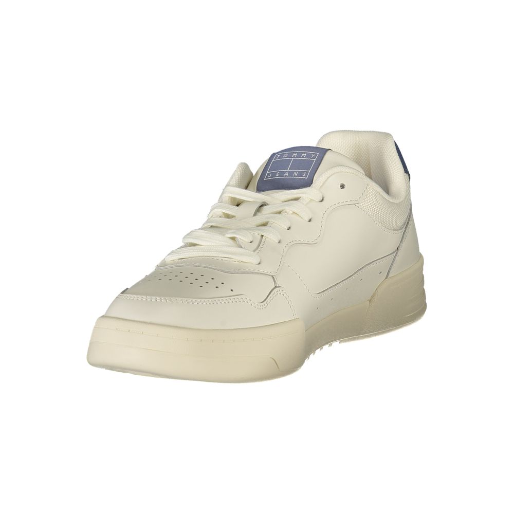 Tommy Hilfiger Men's White Polyurethane Sneakers