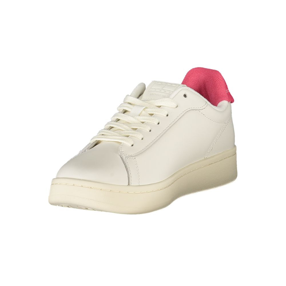 Tommy Hilfiger Women's White Polyurethane Sneakers