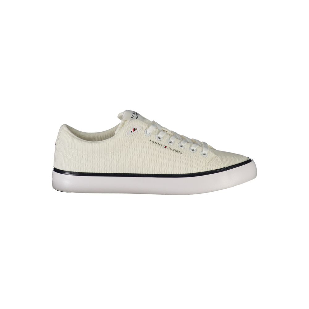 Tommy Hilfiger Men's White Polyester Sneakers