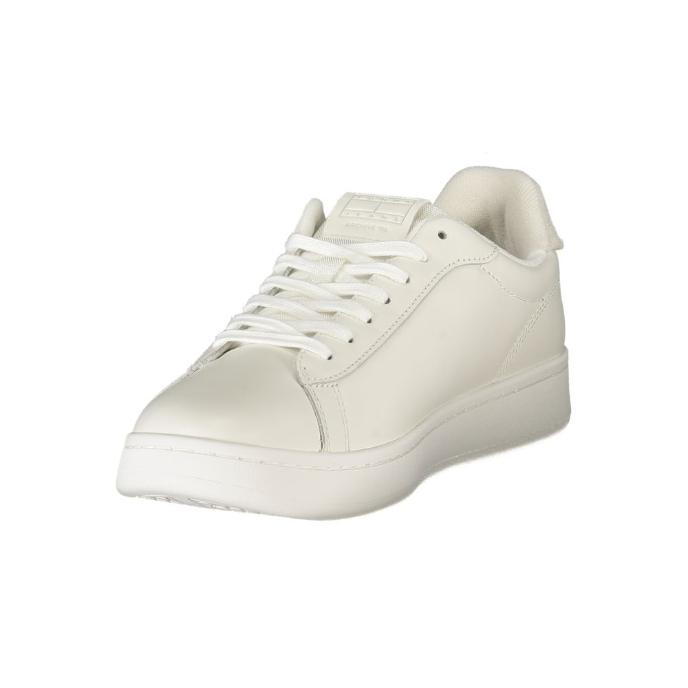 Tommy Hilfiger Men's White Polyurethane Sneakers