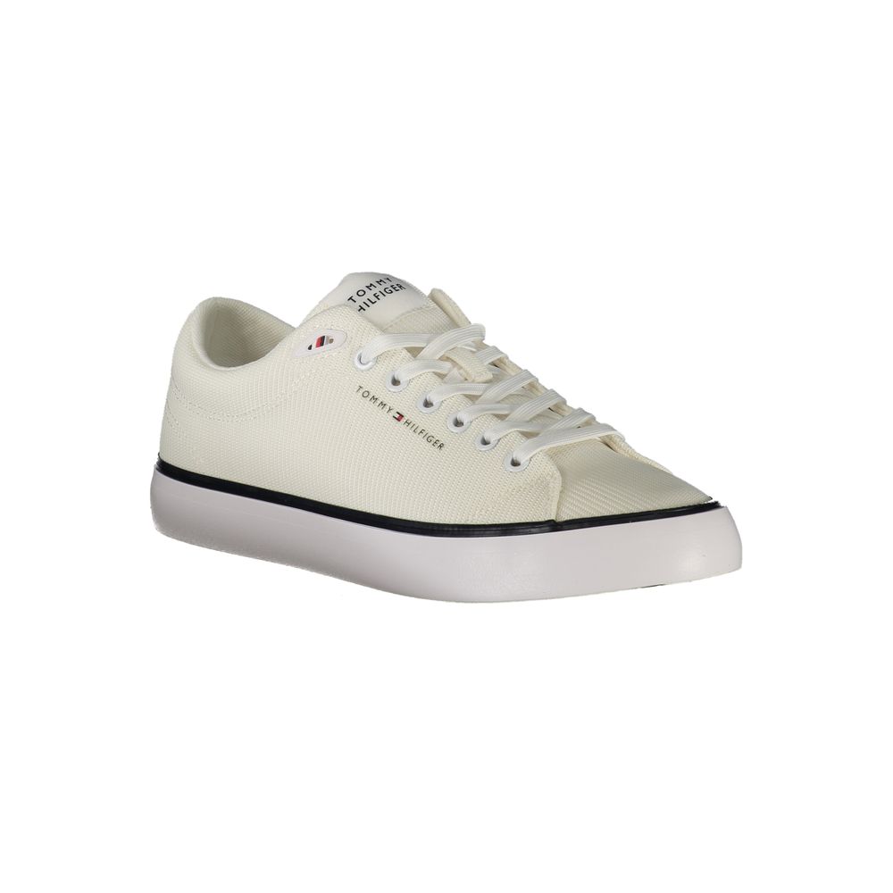 Tommy Hilfiger Men's White Polyester Sneakers