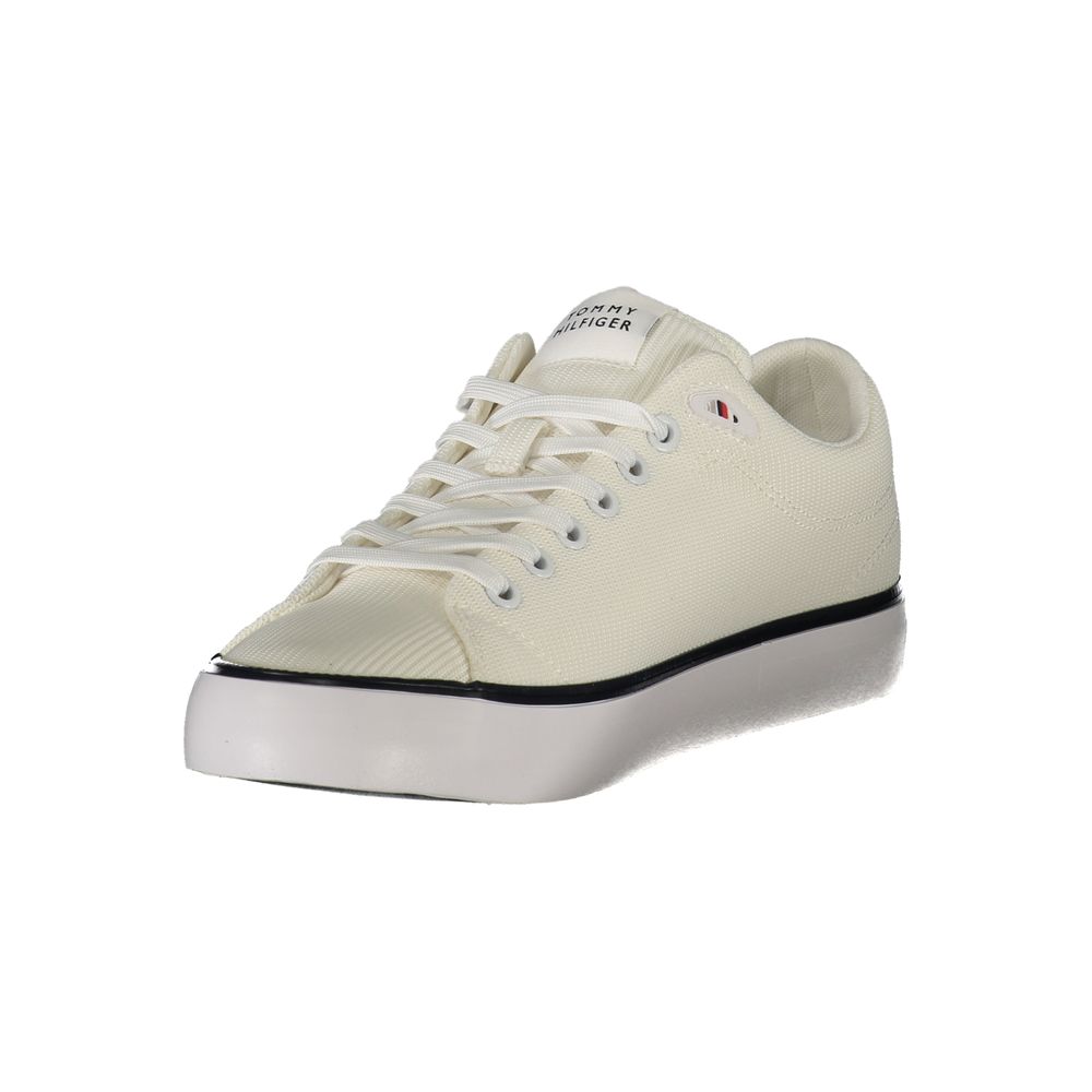 Tommy Hilfiger Men's White Polyester Sneakers
