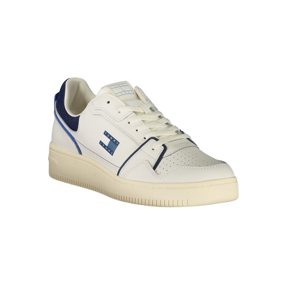 Tommy Hilfiger Men's White Polyurethane Sneakers