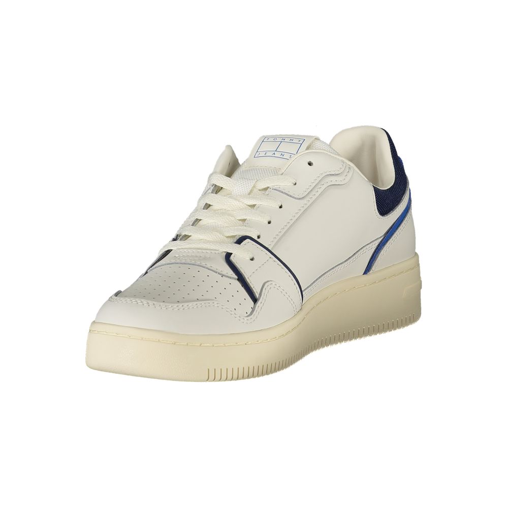 Tommy Hilfiger Men's White Polyurethane Sneakers