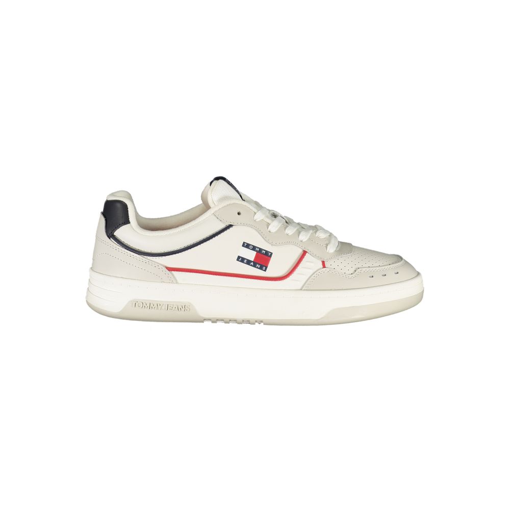 Tommy Hilfiger Men's White Polyurethane Sneakers