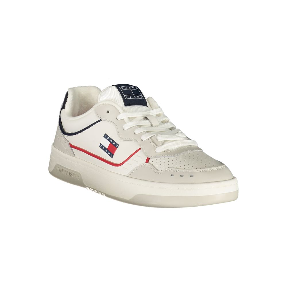 Tommy Hilfiger Men's White Polyurethane Sneakers
