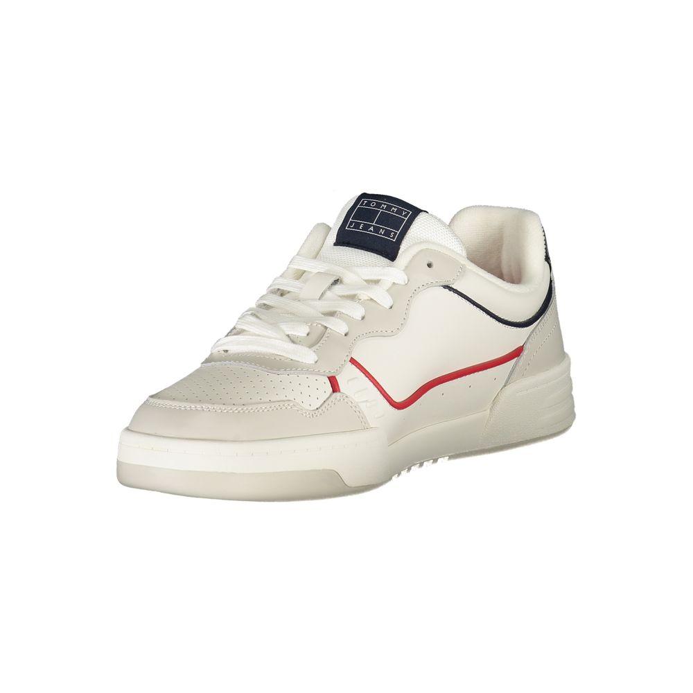 Tommy Hilfiger Men's White Polyurethane Sneakers