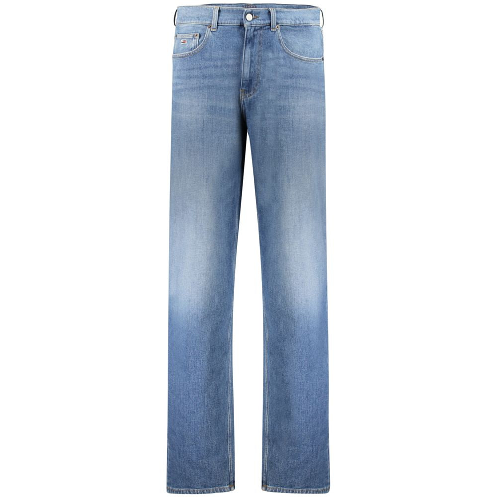 Tommy Hilfiger Men's Blue Cotton Tapered Jeans