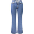 Guess Jeans G08 Mid-Rise Straight Women's Blue Cotton Straight-Leg Jeans