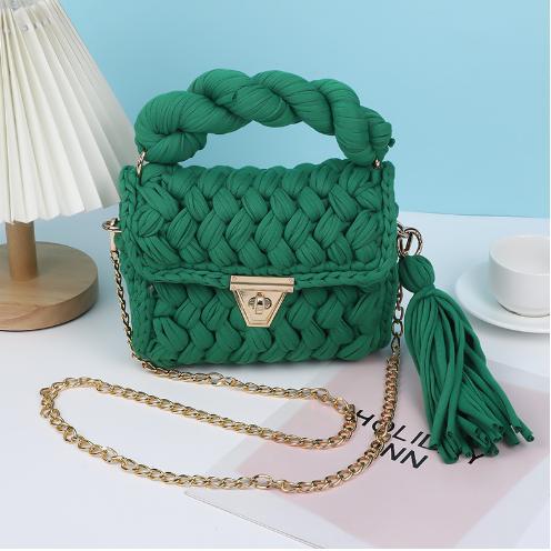 Colorful Hand-Woven Crossbody Bag for Women