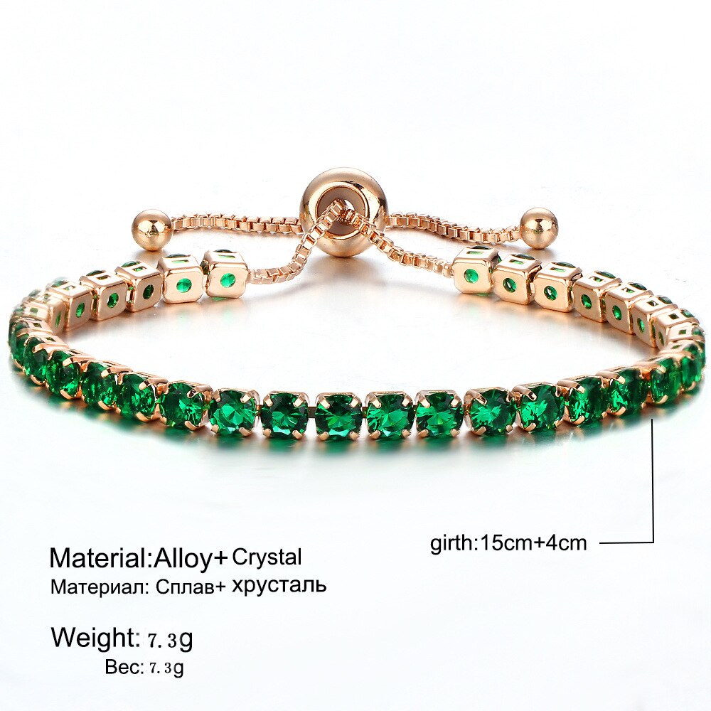 Bracelet tennis de luxe en oxyde de zirconium 4mm