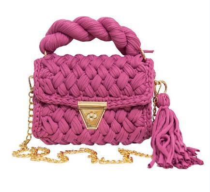 Colorful Hand-Woven Crossbody Bag for Women