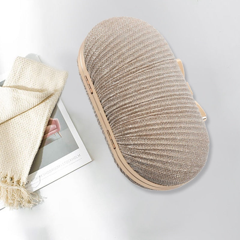 Golden Bow Evening Clutch Bag for Women