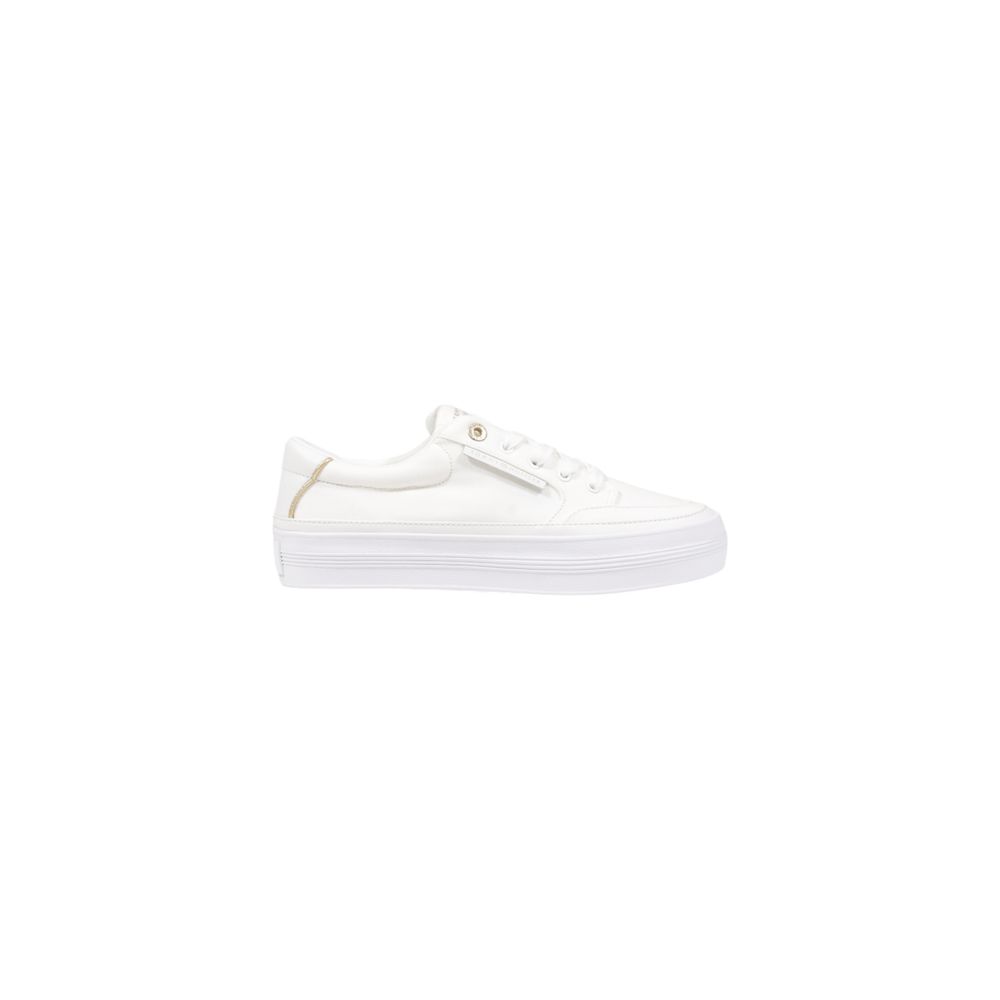 Tommy Hilfiger Women's Cream Cotton Low-Top Sneakers