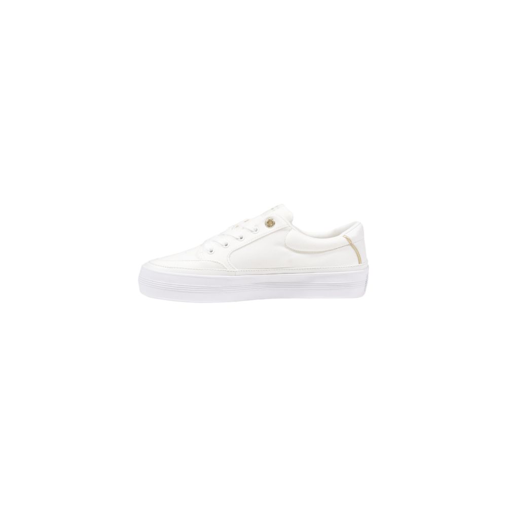 Tommy Hilfiger Women's Cream Cotton Low-Top Sneakers