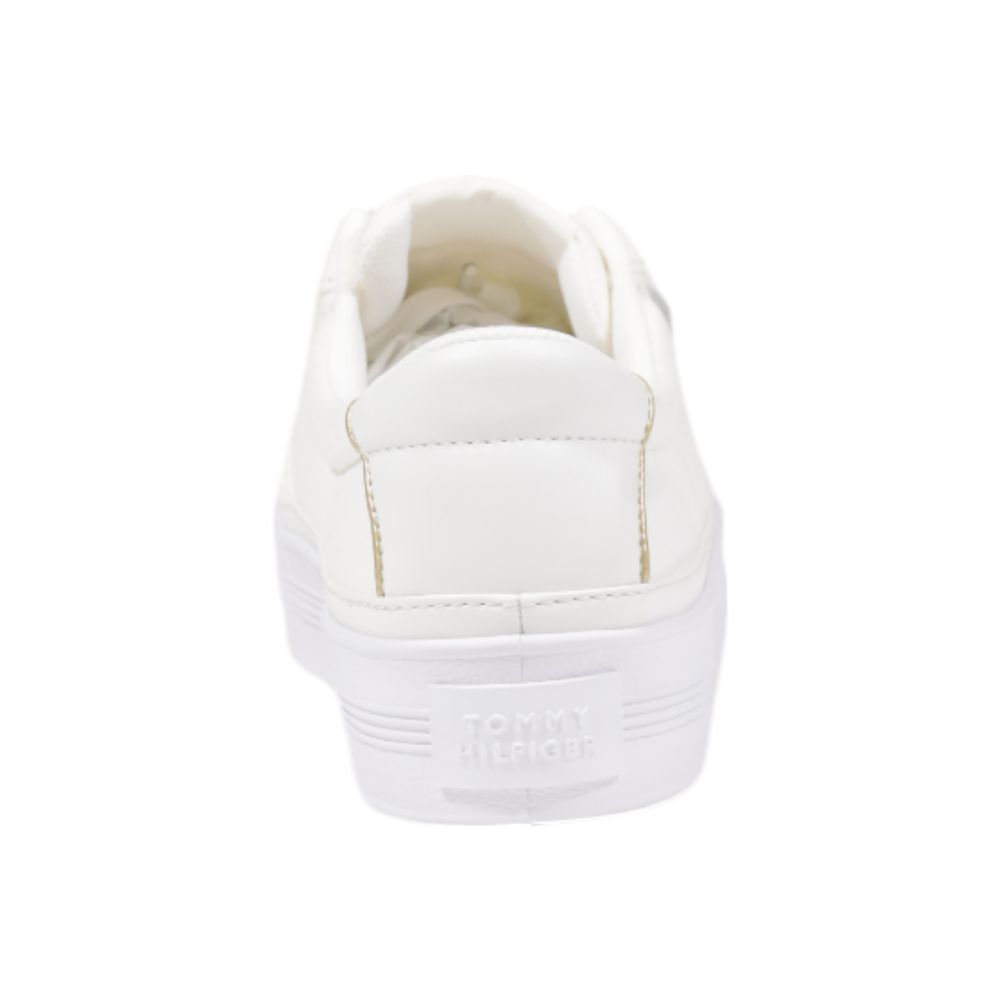 Tommy Hilfiger Women's Cream Cotton Low-Top Sneakers