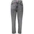 Tommy Hilfiger Women's Black Cotton Mom Jeans