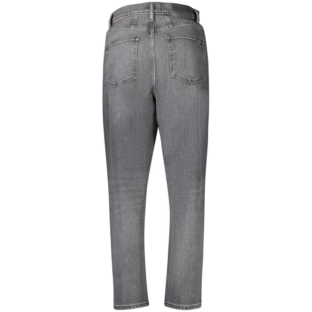 Tommy Hilfiger Women's Black Cotton Mom Jeans