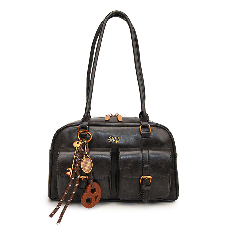 Vintage Retro Boston Shoulder Bag for Women