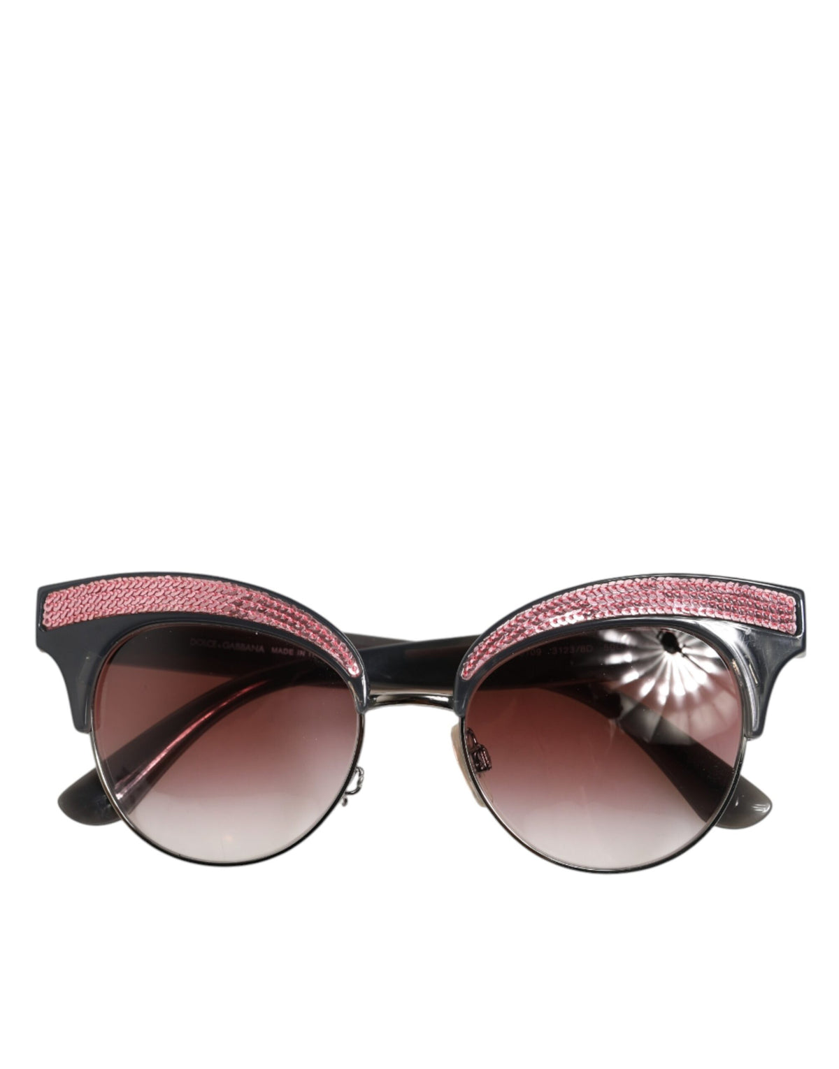 Dolce & Gabbana DG6109 Women's Black Sequined Cat-Eye Sunglasses
