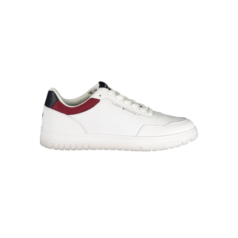 Tommy Hilfiger Men's White Polyurethane Sneakers