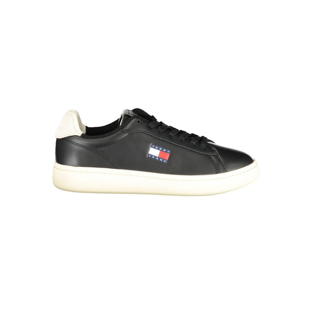 Tommy Hilfiger Women's Black Polyurethane Low-Top Sneakers