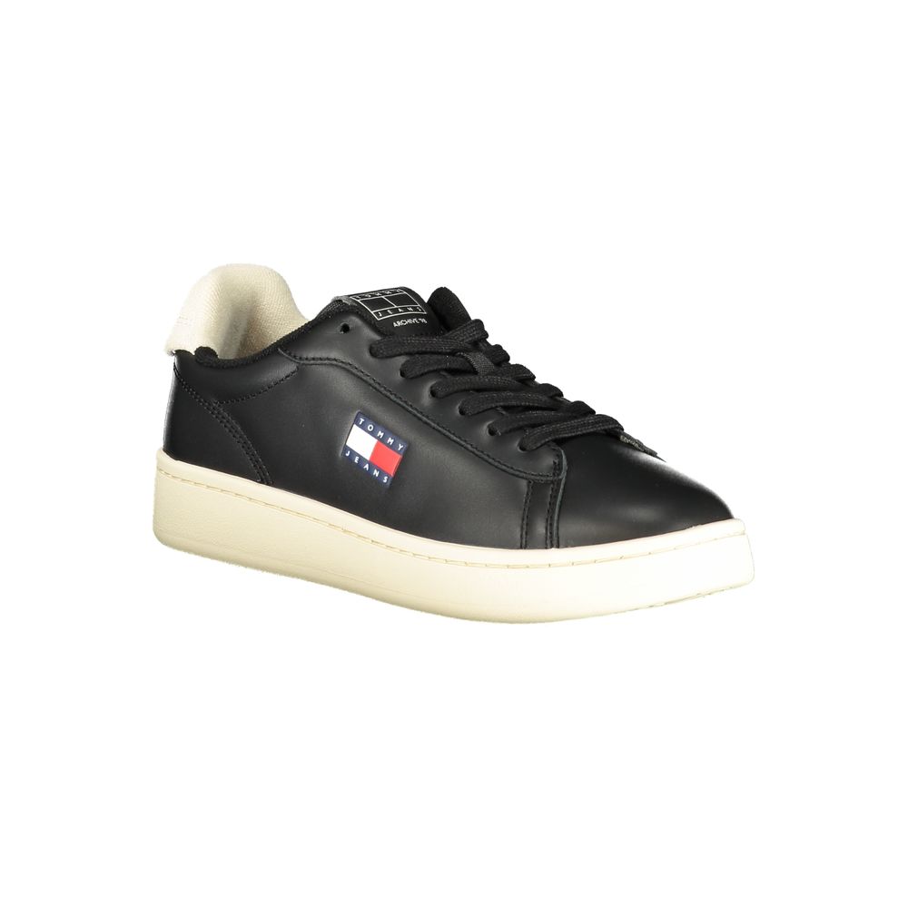 Tommy Hilfiger Women's Black Polyurethane Low-Top Sneakers