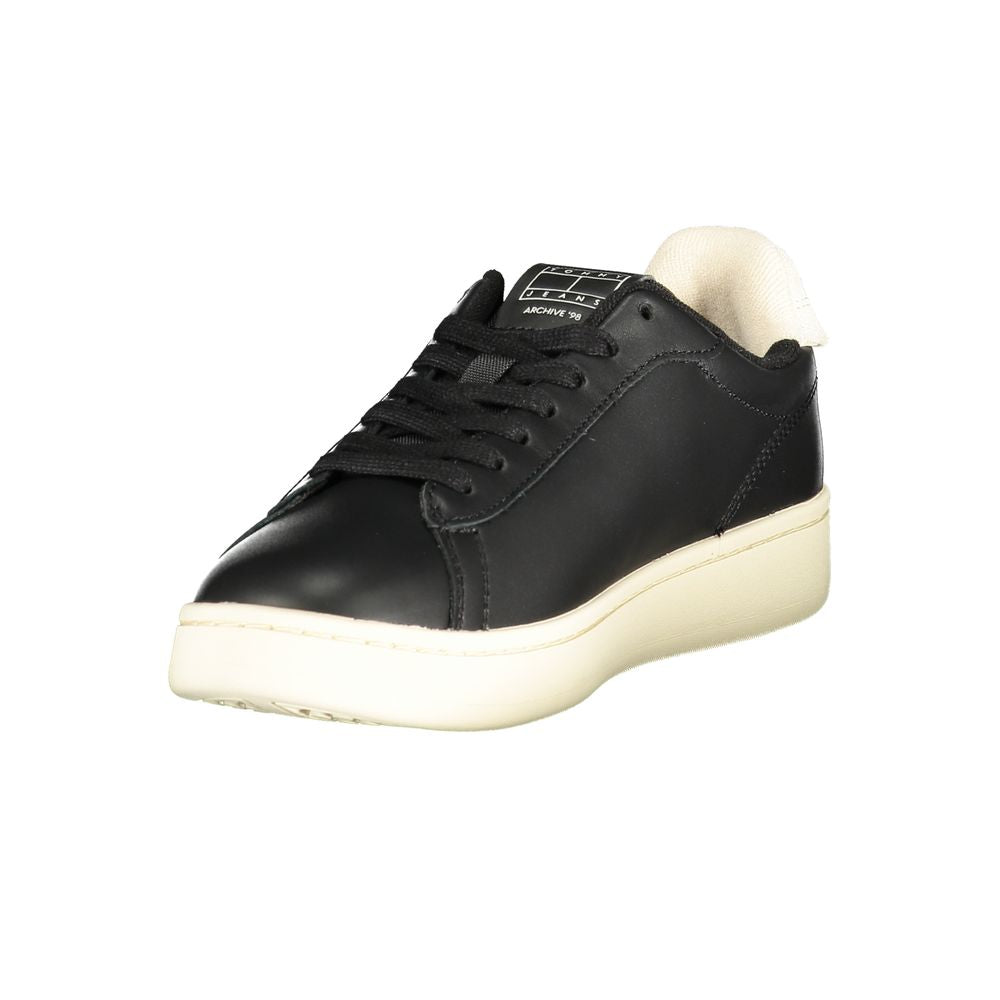 Tommy Hilfiger Women's Black Polyurethane Low-Top Sneakers