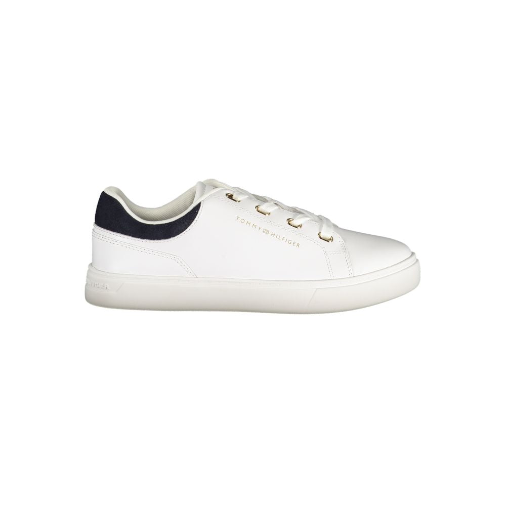 Tommy Hilfiger Women's White Polyurethane Sneakers