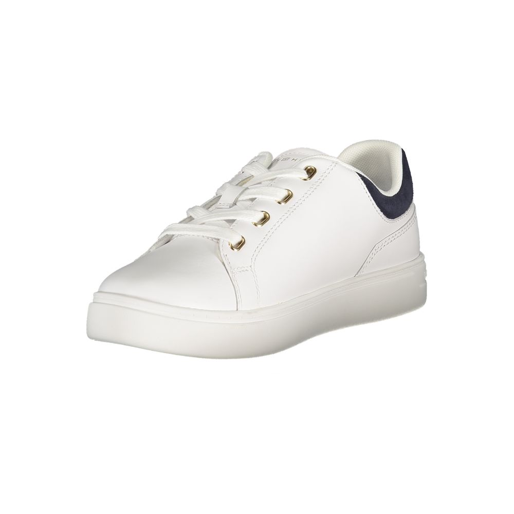 Tommy Hilfiger Women's White Polyurethane Sneakers