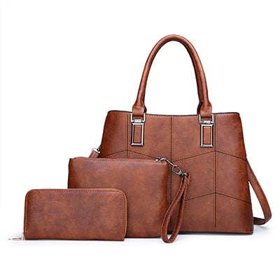 Luxury 3-Piece Women's Handbag Set