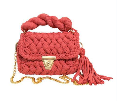 Colorful Hand-Woven Crossbody Bag for Women