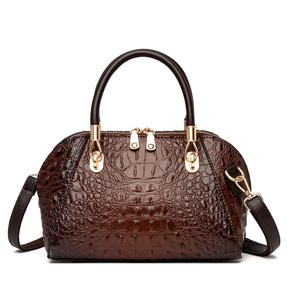Luxury Crocodile Pattern Handbag for Women