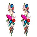 Colorful Long Rhinestone Drop Earrings
