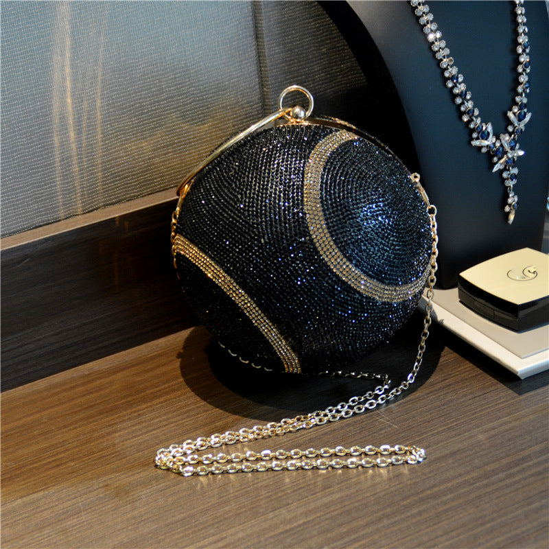 Luxury Rhinestone Round Clutch Bag