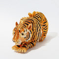 Luxury Tiger Crystal Evening Clutch Bag