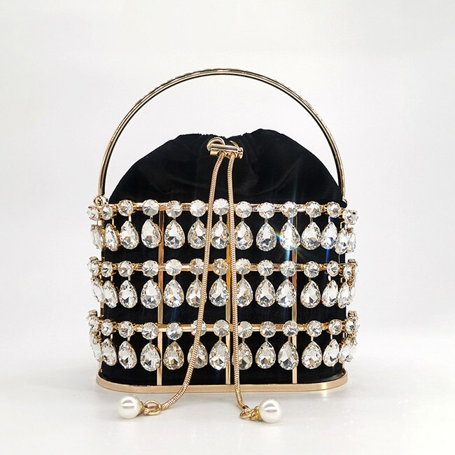 Luxury Crystal Rhinestone Evening Clutch Bag