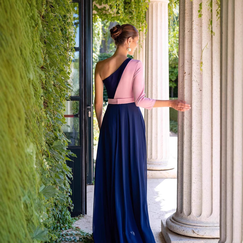 Elegant Navy Blue Evening Dress for Women