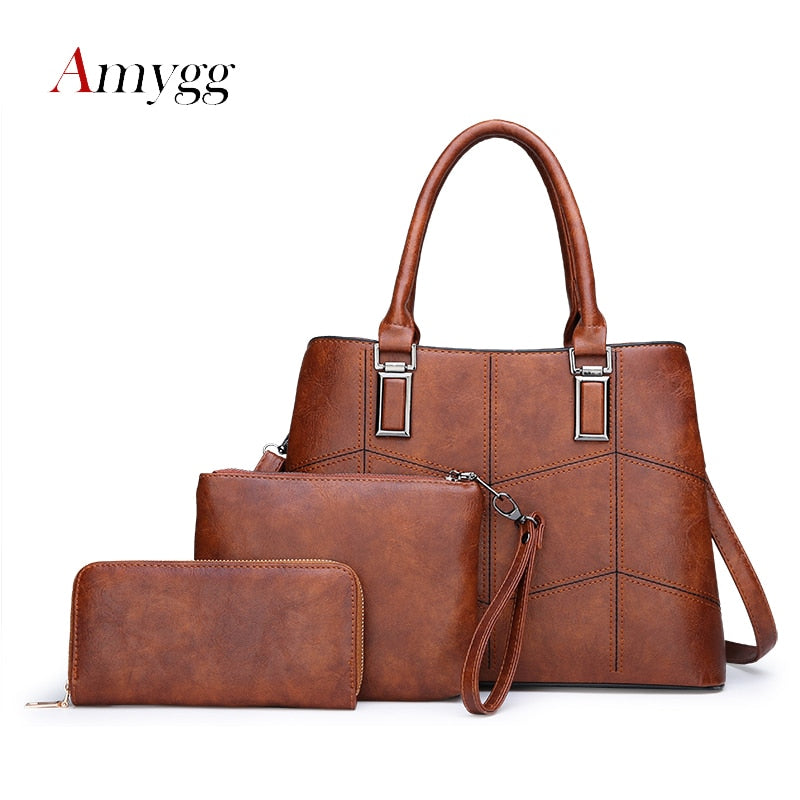 Luxury 3-Piece Women's Handbag Set