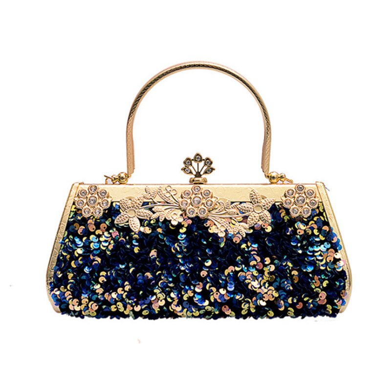 Luxury Sequin Crystal Evening Clutch Bag