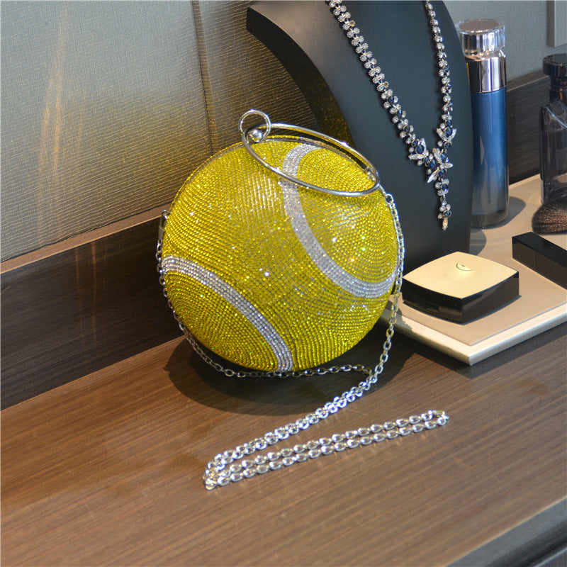 Luxury Rhinestone Round Clutch Bag