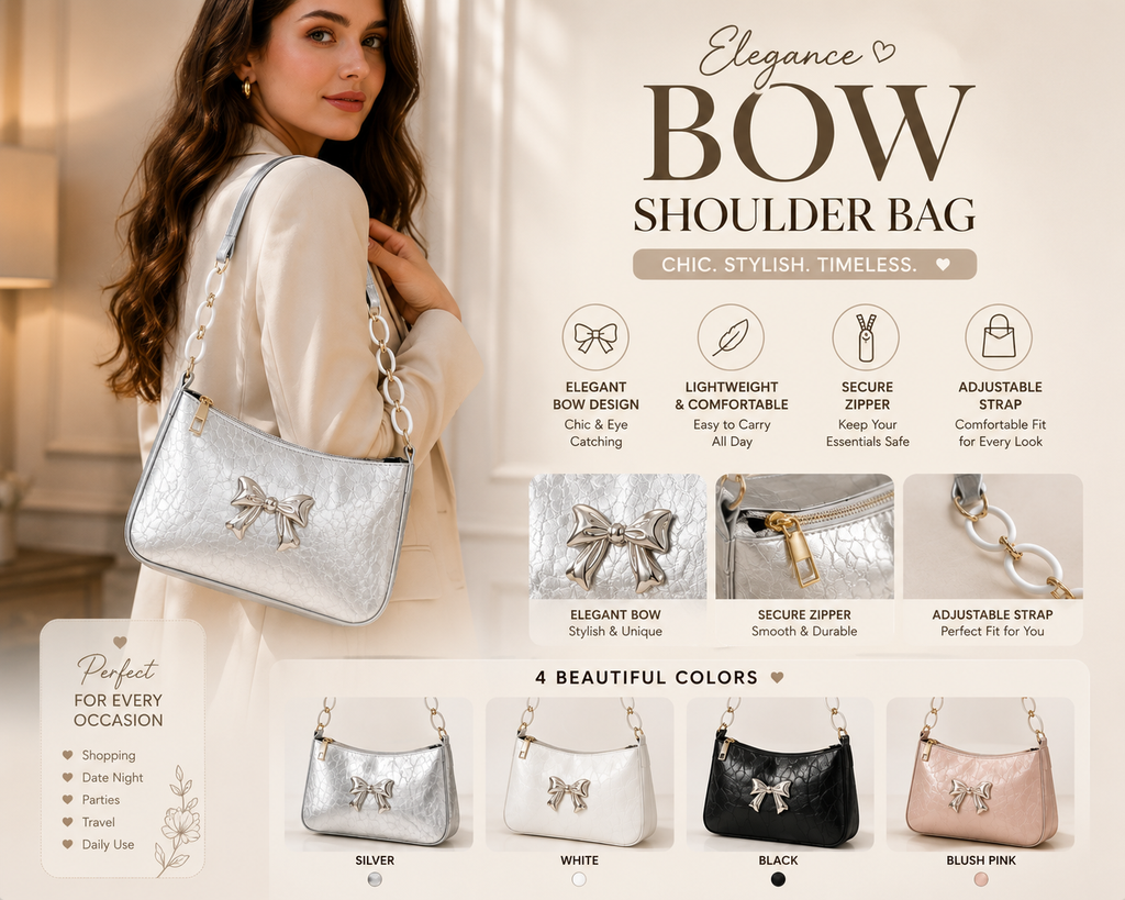 Elegant Bow Shoulder BagShoulder Bag