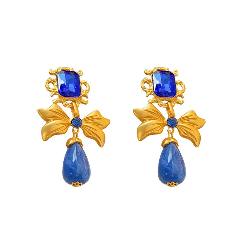 Luxury Bow Water Drop Earrings for Women