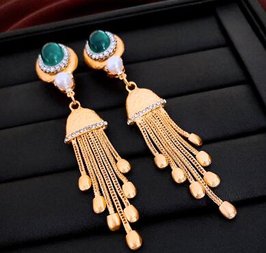 Boucles d'oreilles pendantes à pampilles en perles de luxe pour femmes